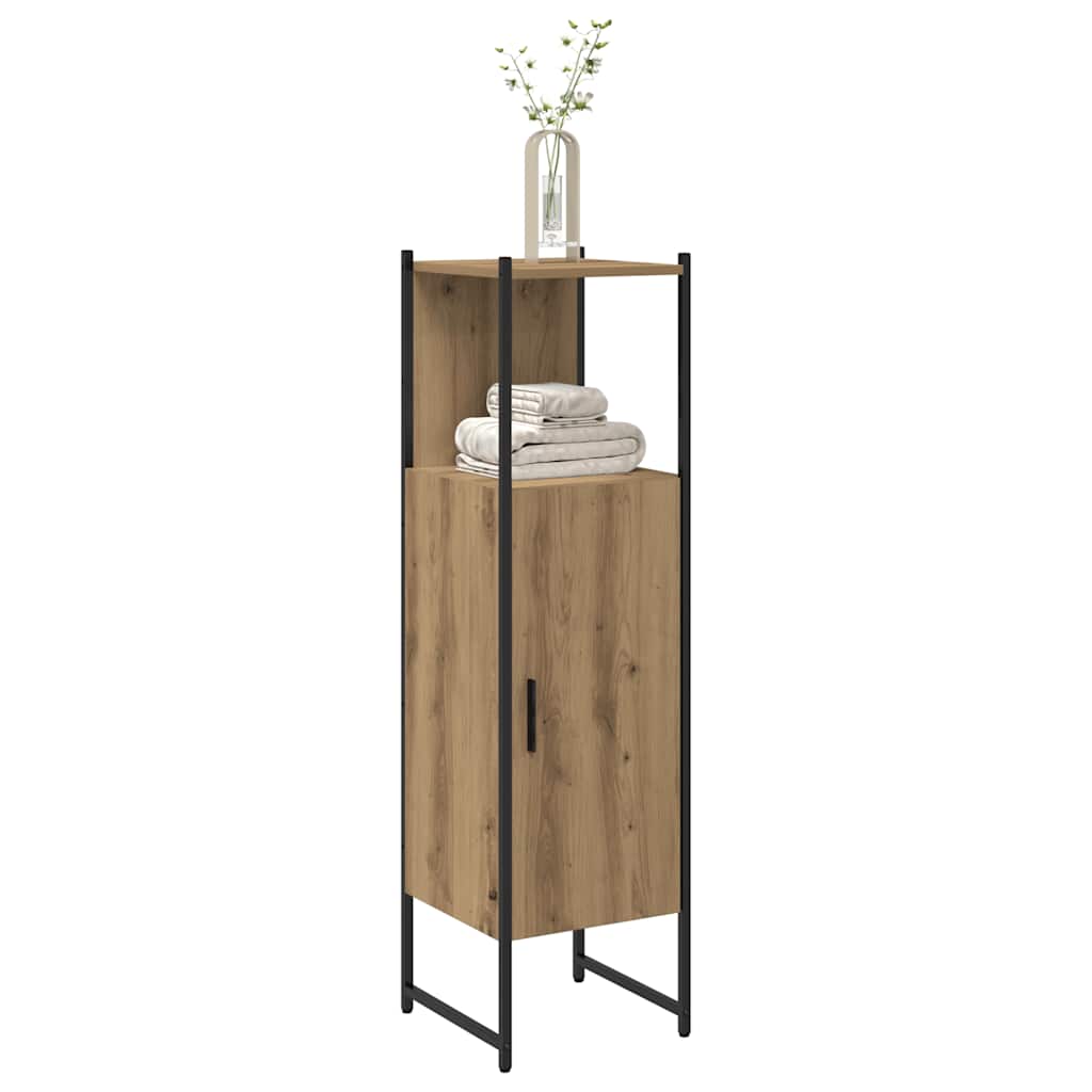 Badschrank Artisan-Eiche 33x33x120,5 cm Holzwerkstoff