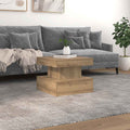 Couchtisch mit LED-Leuchten Artisan-Eiche 50x50x40 cm