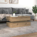 Couchtisch mit LED-Leuchten Artisan-Eiche 90x50x40 cm