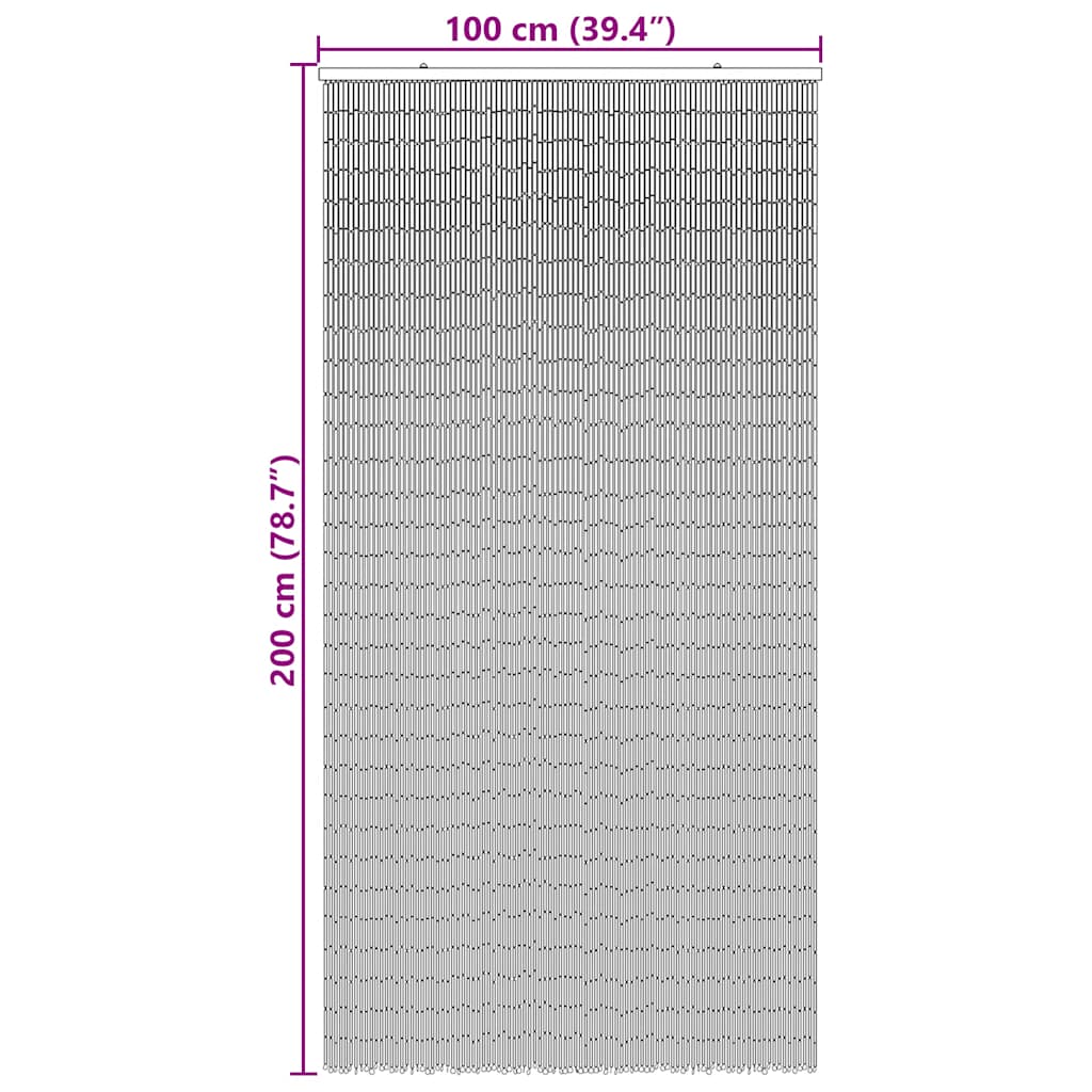 Insekten-Türvorhang Bambus Druck 100x200 cm Bambus