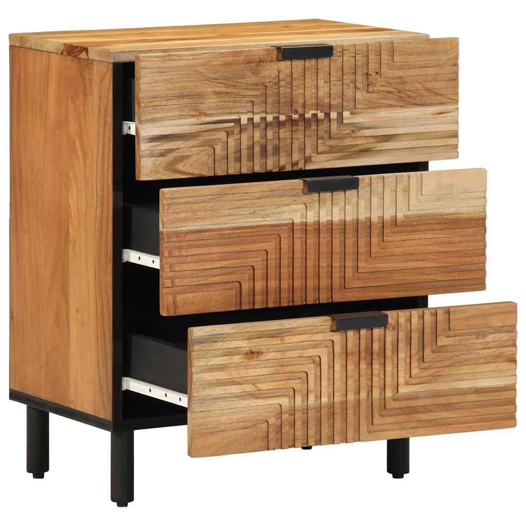 Bettschrank Braun 50 x 33 x 62 cm Massivholz Akazie