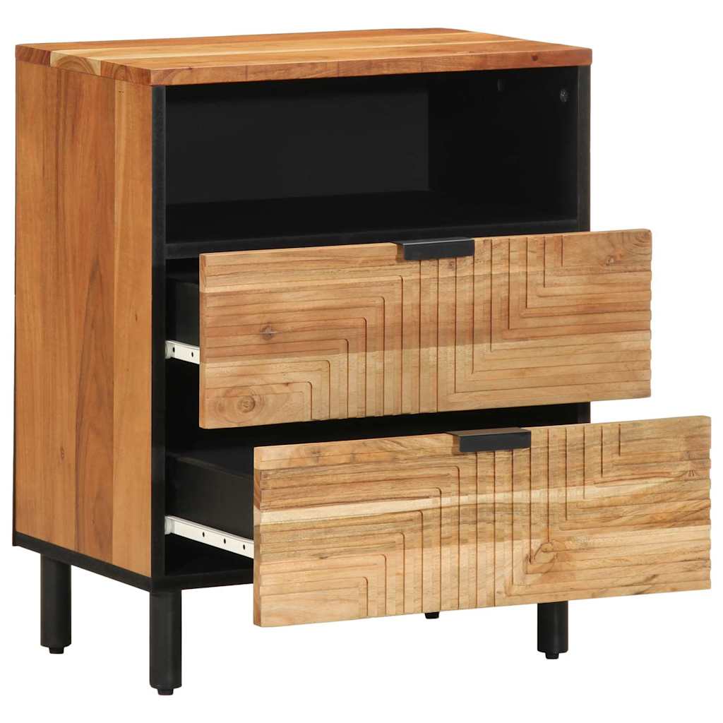 Bettschrank Braun 50 x 33 x 62 cm Massivholz Akazie