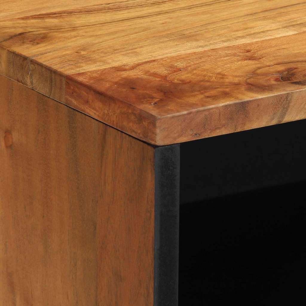 TV-Schränk mit Regal Braun 80 x 33 x 46 cm Massivholz Mango