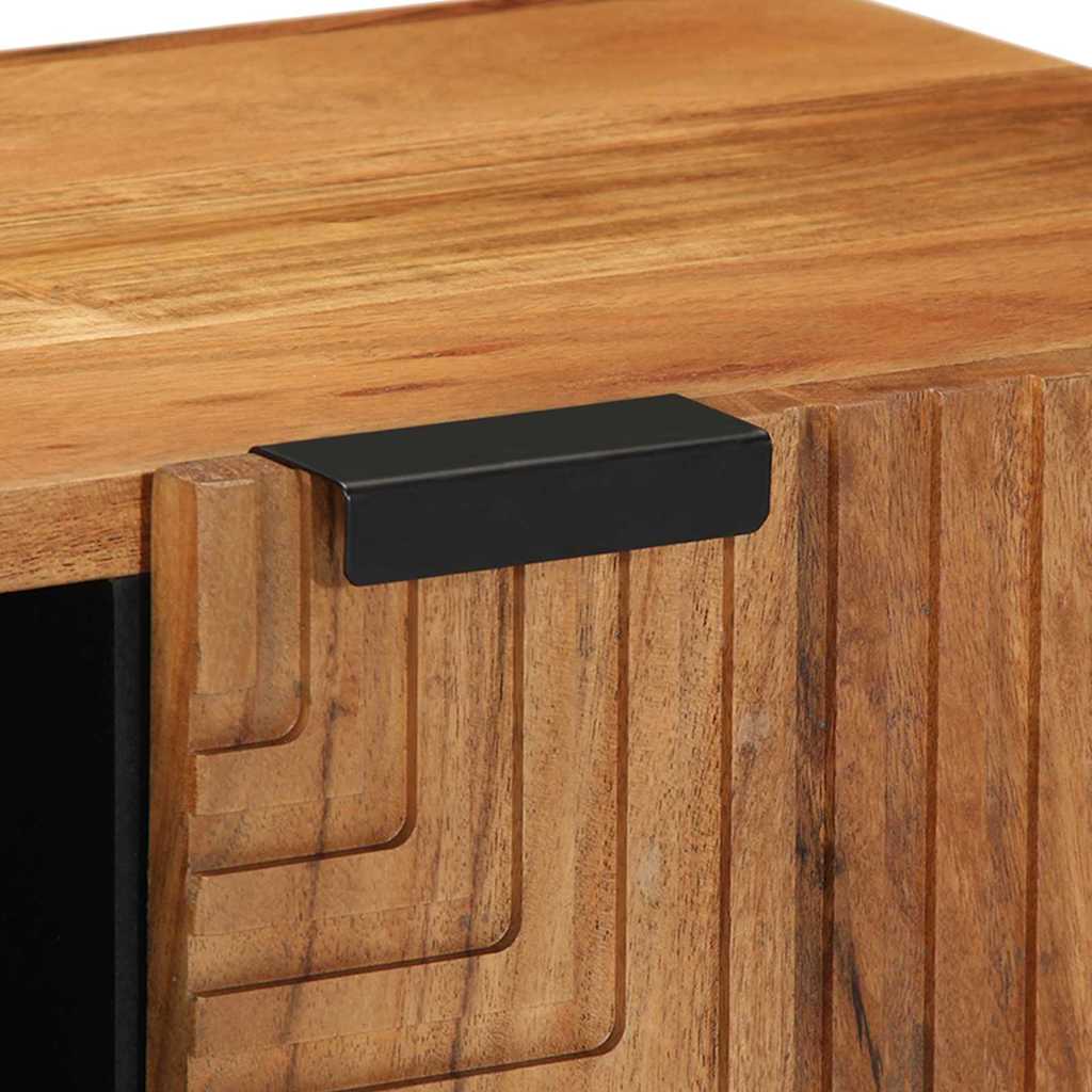 TV-Schränk mit Regal Braun 80 x 33 x 46 cm Massivholz Mango