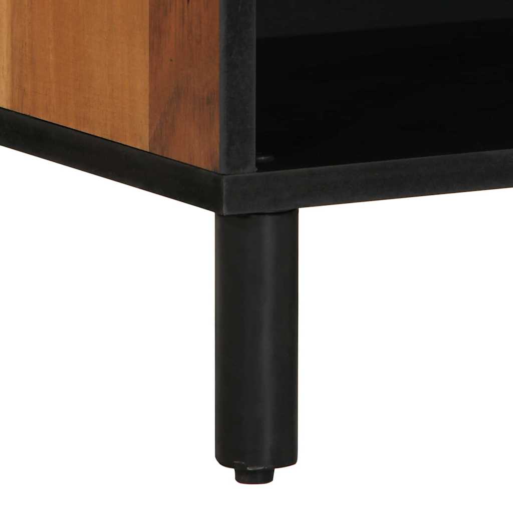 TV-Schränk mit Regal Braun 80 x 33 x 46 cm Massivholz Mango