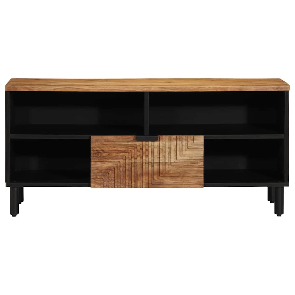 TV-Schränk mit Regal Braun 100 x 33 x 46 cm Massivholz Mango