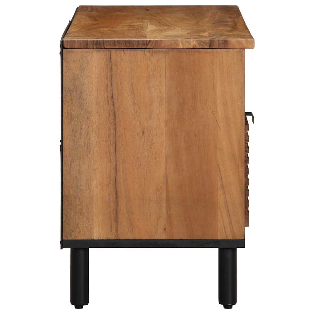 TV-Schränk mit Regal Braun 100 x 33 x 46 cm Massivholz Mango
