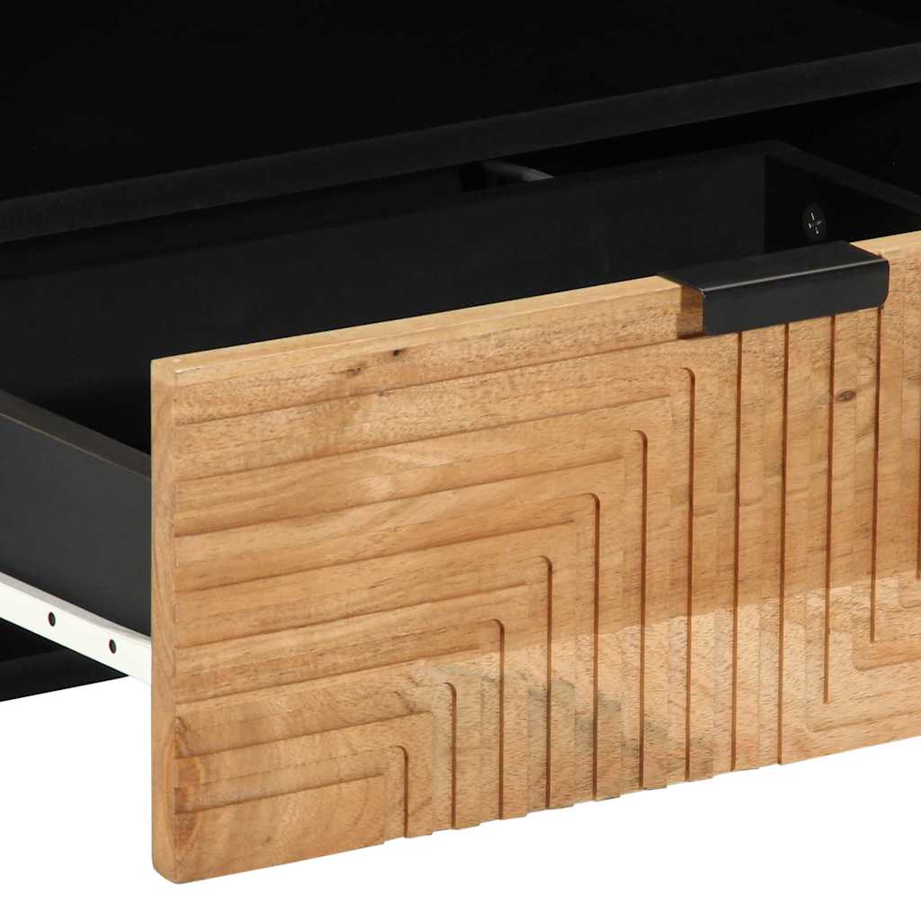 TV-Schränk mit Regal Braun 80 x 33 x 46 cm Massivholz Mango