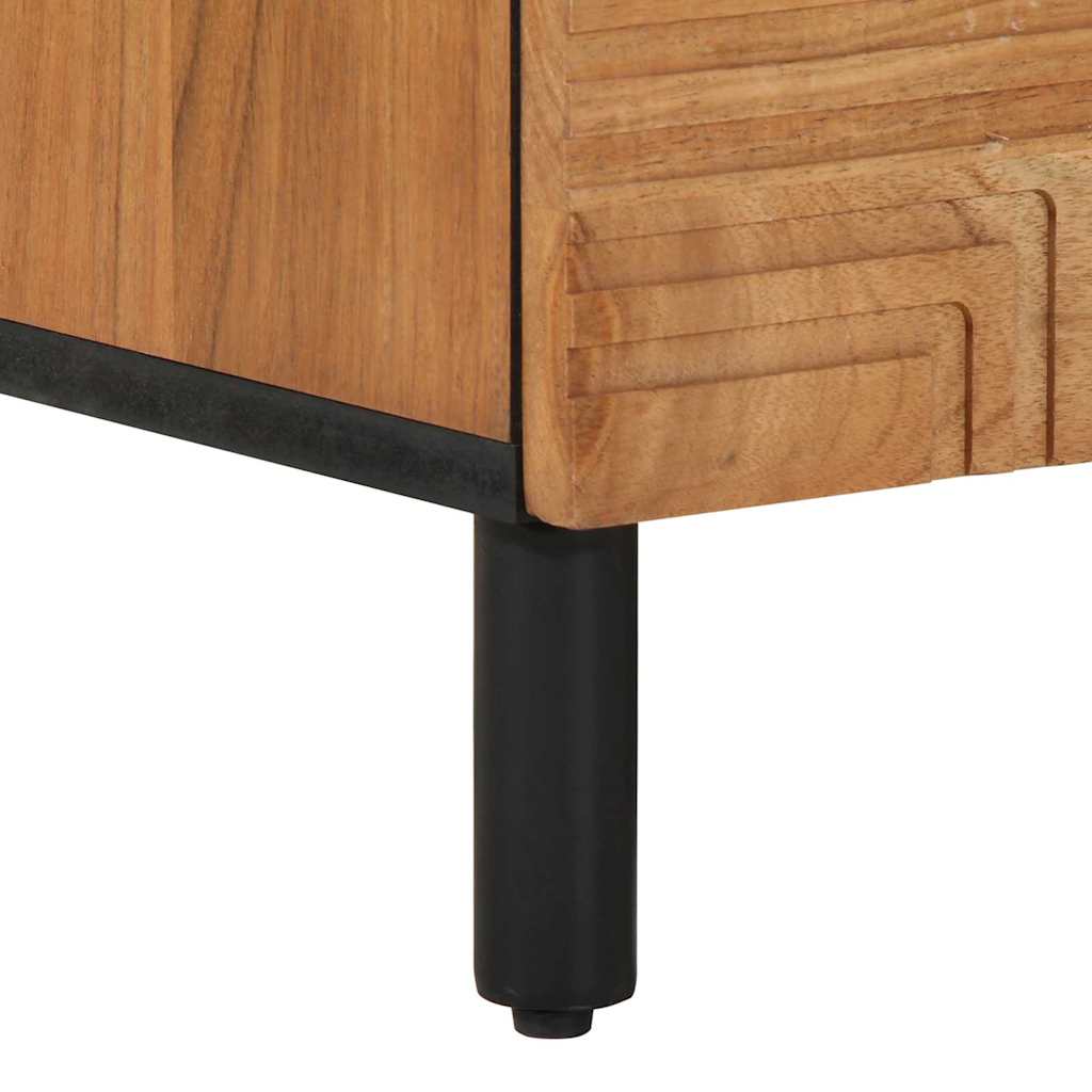 TV-Schränk mit Regal Braun 80 x 33 x 46 cm Massivholz Mango