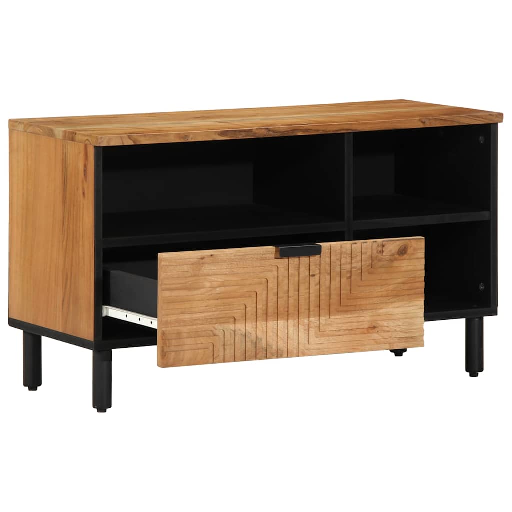 TV-Schränk mit Regal Braun 80 x 33 x 46 cm Massivholz Mango