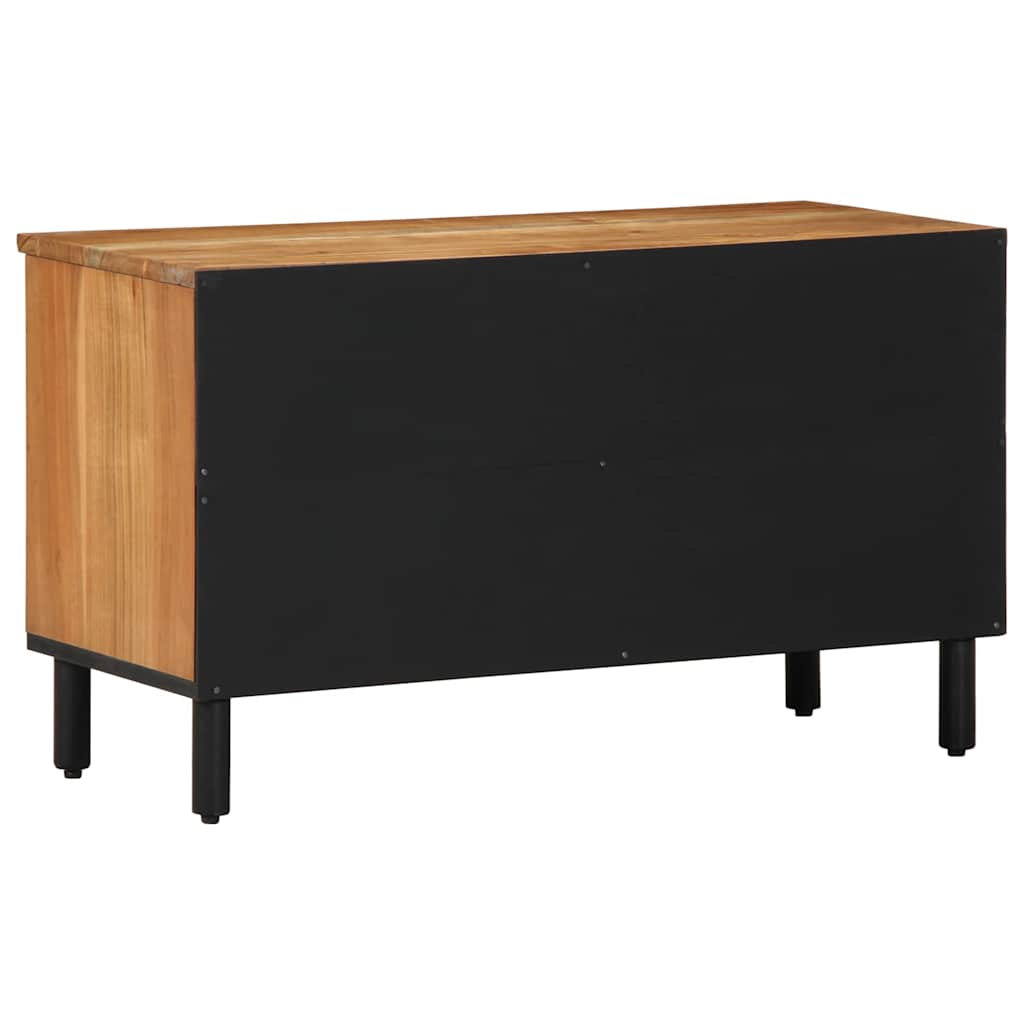 TV-Schränk mit Regal Braun 80 x 33 x 46 cm Massivholz Mango