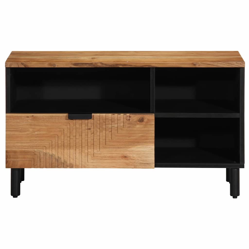 TV-Schränk mit Regal Braun 80 x 33 x 46 cm Massivholz Mango