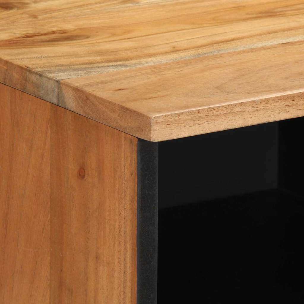 TV-Schränk mit Regal Braun 100 x 33,5 x 46 cm Massivholz Mango
