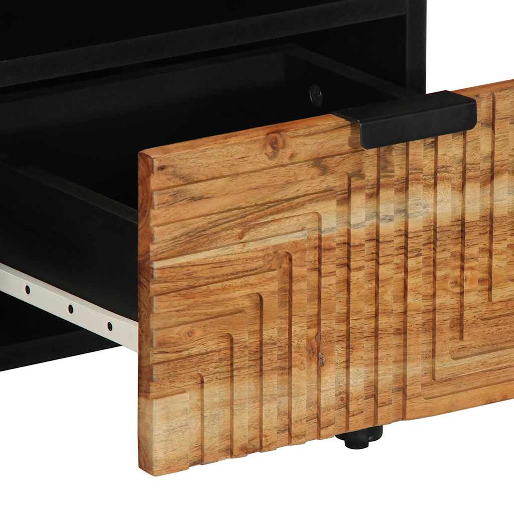 TV-Schränk mit Regal Braun 100 x 33,5 x 46 cm Massivholz Mango