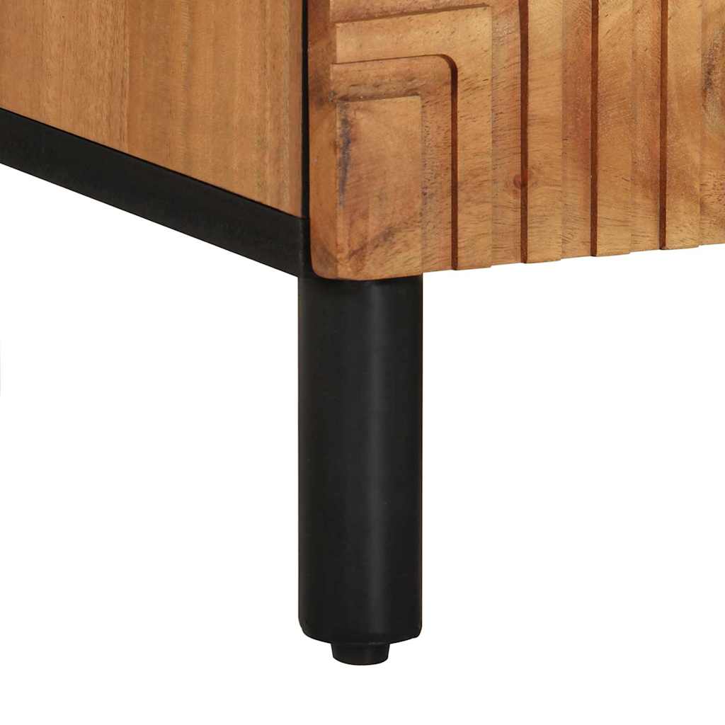 TV-Schränk mit Regal Braun 100 x 33,5 x 46 cm Massivholz Mango