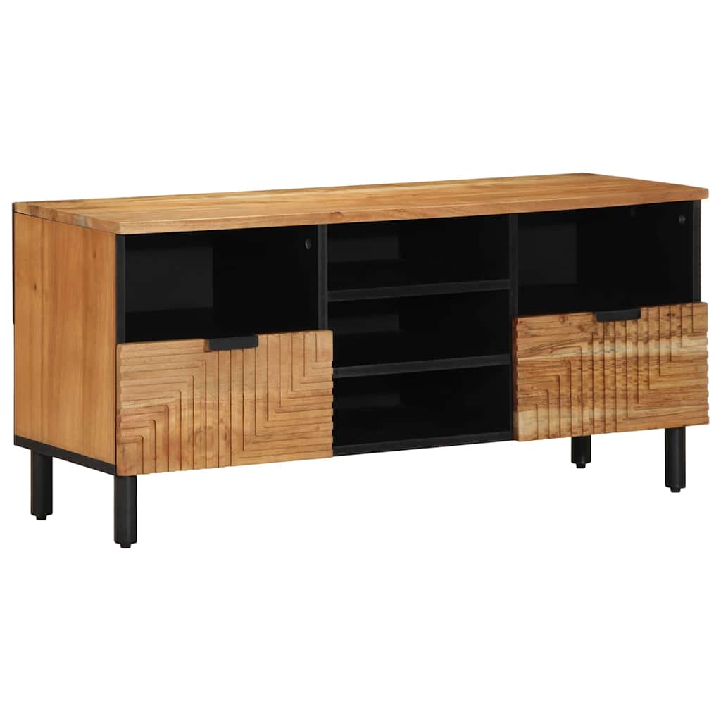 TV-Schränk mit Regal Braun 100 x 33,5 x 46 cm Massivholz Mango