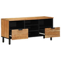 TV-Schränk mit Regal Braun 100 x 33,5 x 46 cm Massivholz Mango