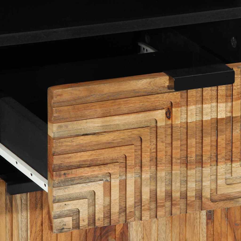 Badezimmerschrank Braun 38 x 33 x 160 cm Massivholz Mango