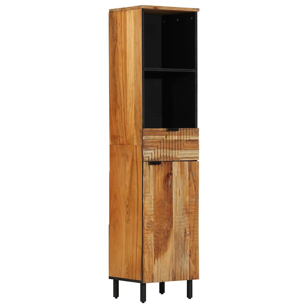 Badezimmerschrank Braun 38 x 33 x 160 cm Massivholz Mango