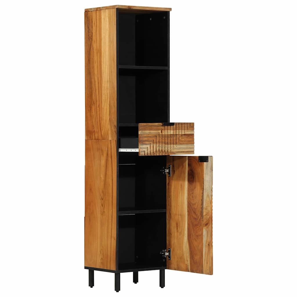 Badezimmerschrank Braun 38 x 33 x 160 cm Massivholz Mango