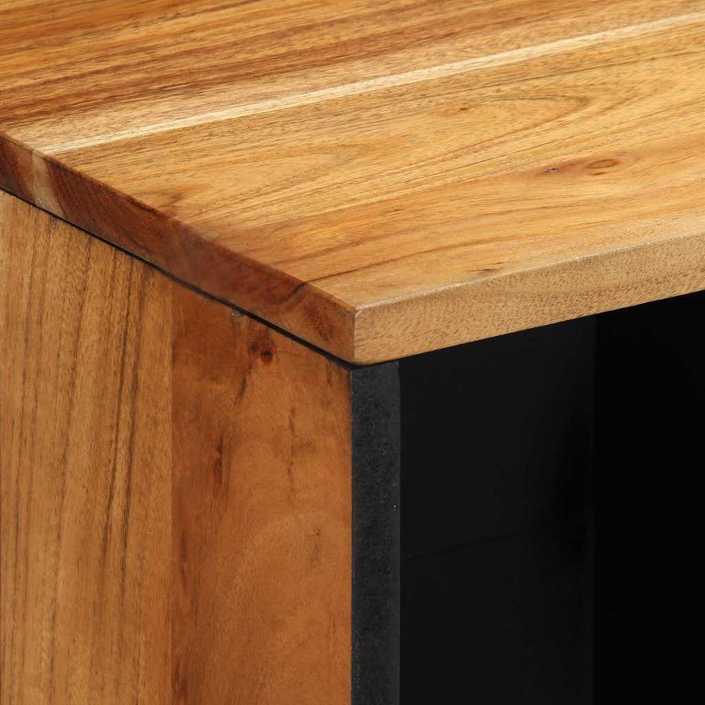 Sideboard mit Regal Braun 80 x 33 x 75 cm Massivholz Mango