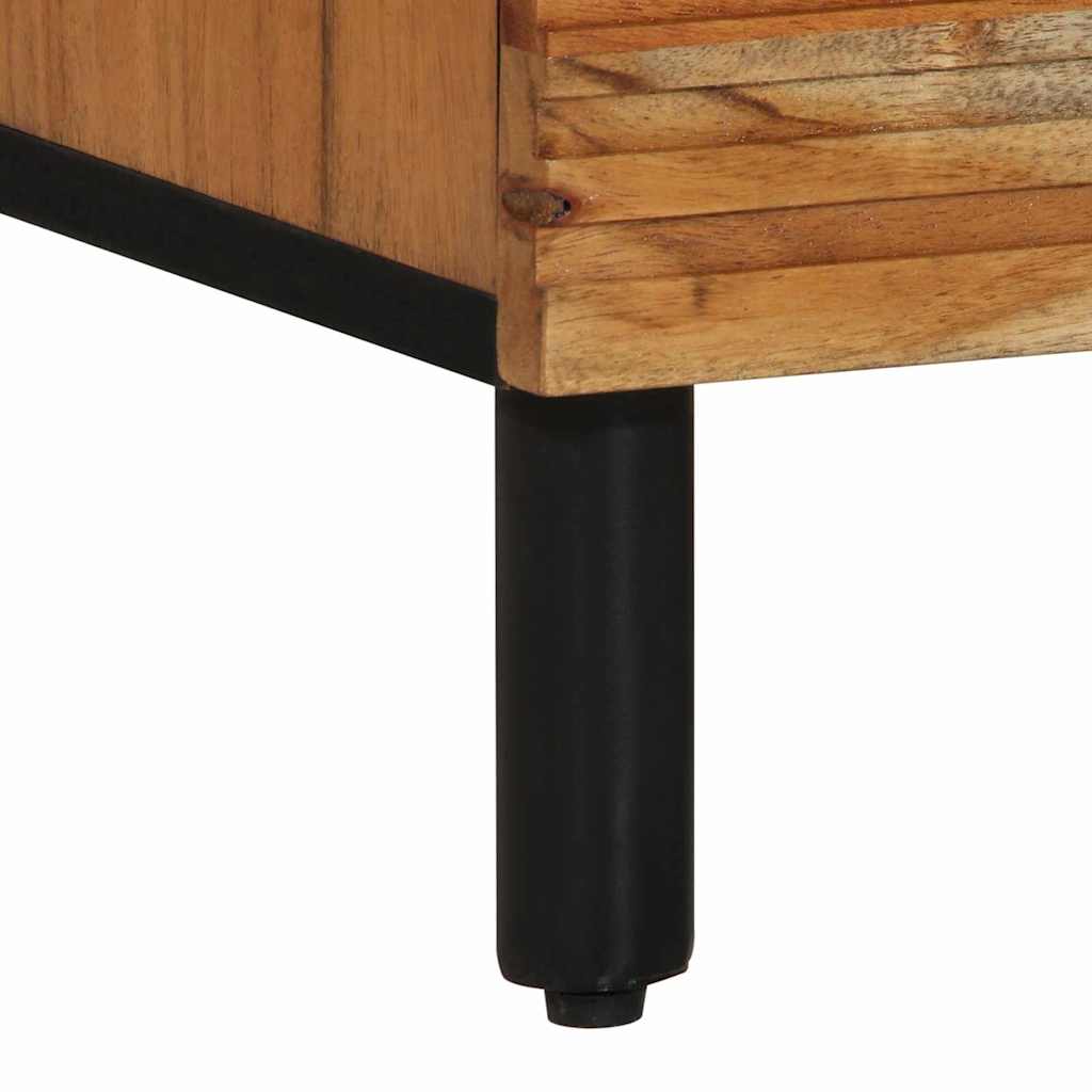 Sideboard mit Regal Braun 80 x 33 x 75 cm Massivholz Mango