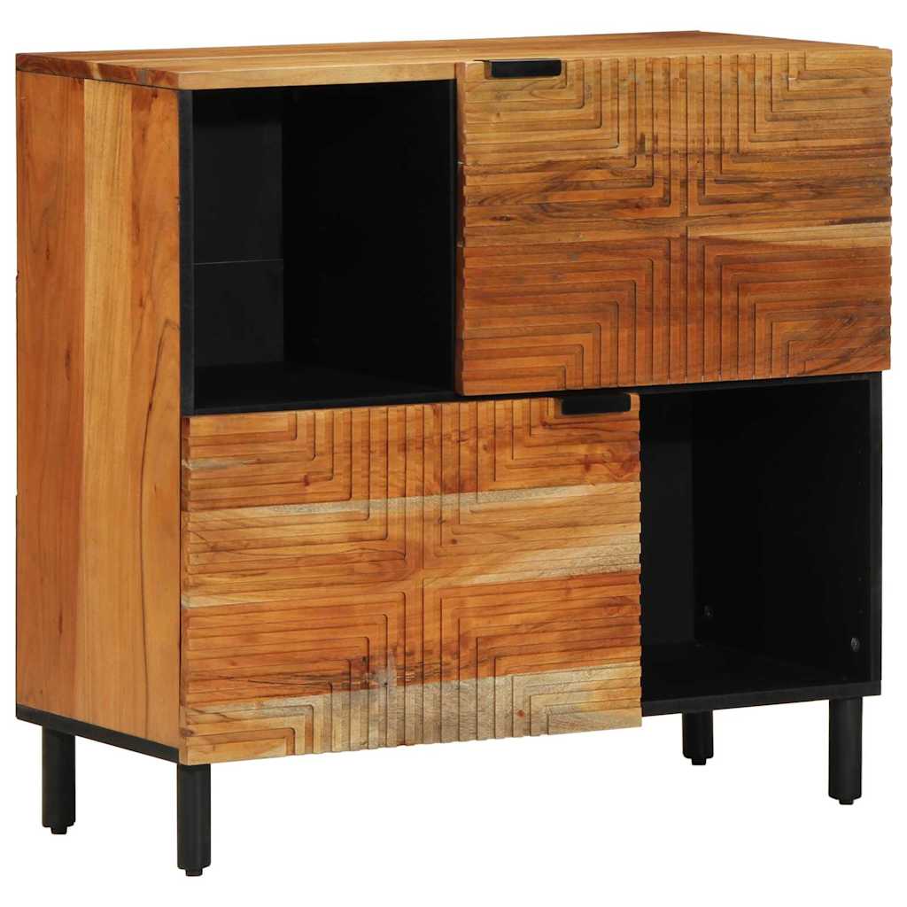 Sideboard mit Regal Braun 80 x 33 x 75 cm Massivholz Mango