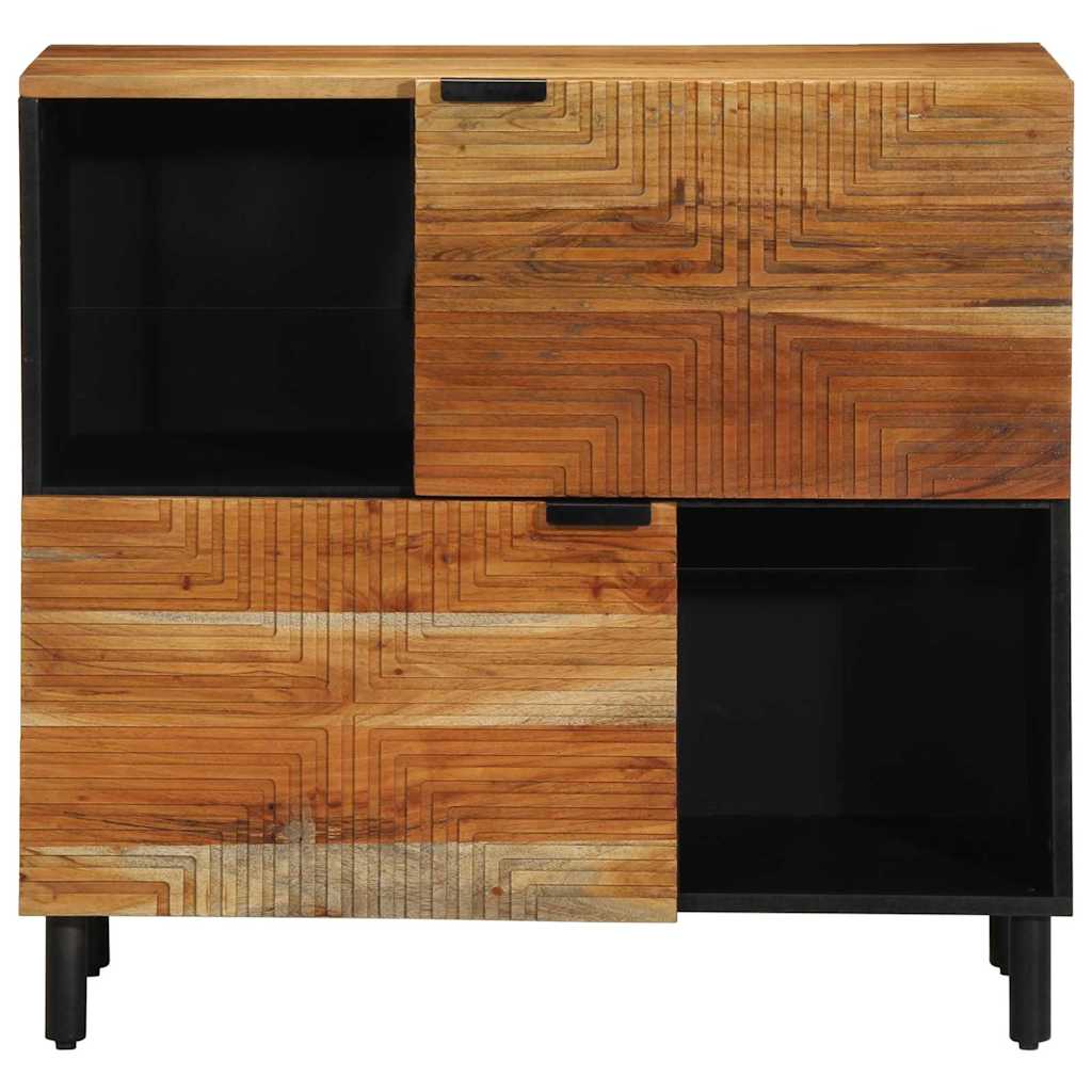 Sideboard mit Regal Braun 80 x 33 x 75 cm Massivholz Mango