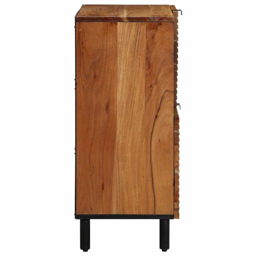 Sideboard mit Regal Braun 80 x 33 x 75 cm Massivholz Mango