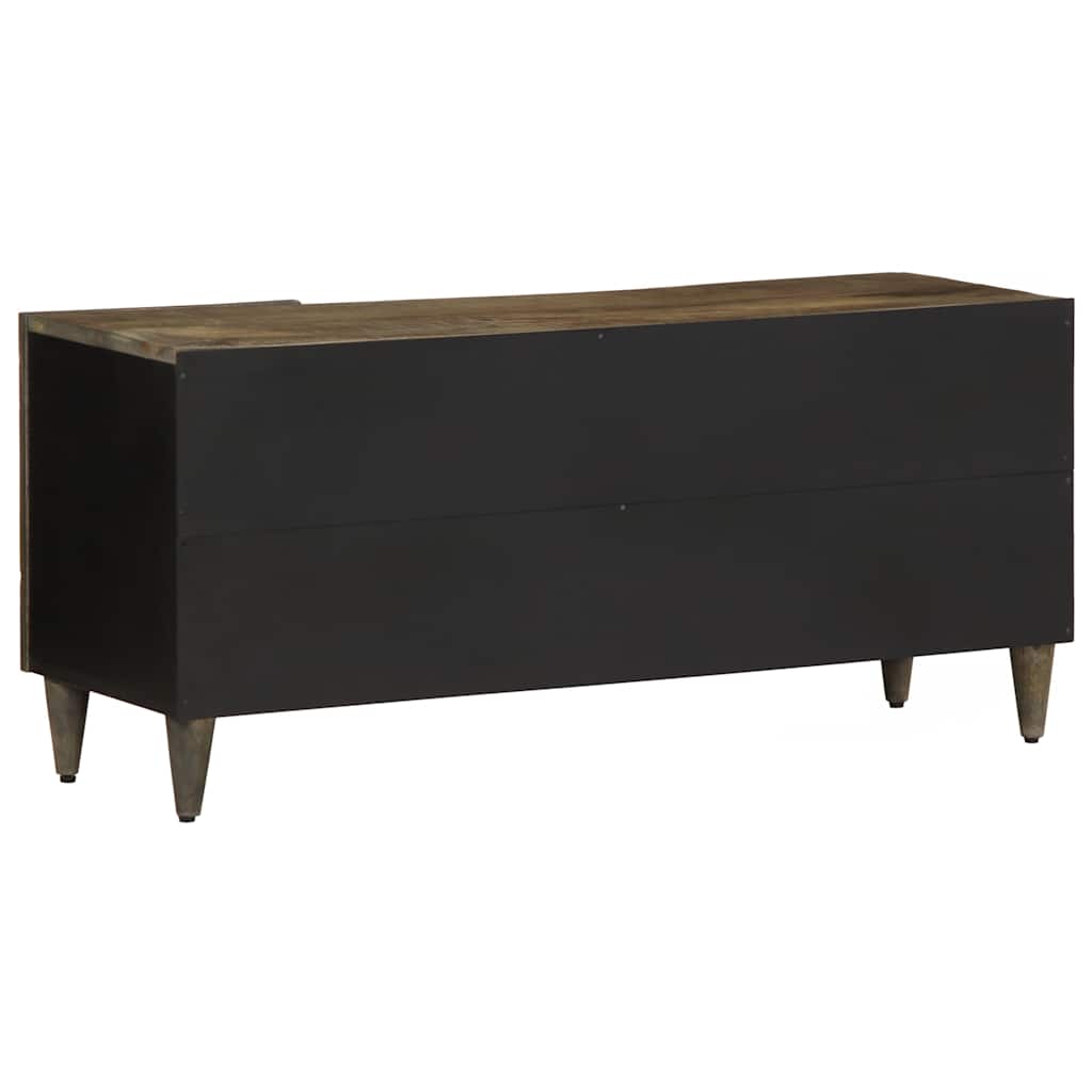 TV-Schrank Hellgrau 105x33,5x46 cm Massivholz Mango