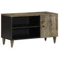 TV-Schrank Hellgrau 80x31,5x46 cm Massivholz Mango