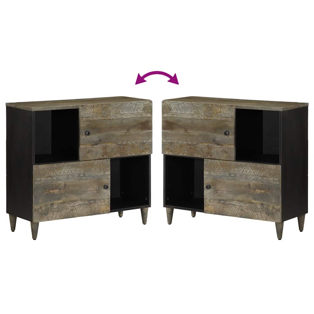 Sideboard 80x33x75 cm Massivholz Mango