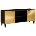 TV-Schränk Schwarz und Gold 105 x 33 x 46 cm Holzwerkstoff