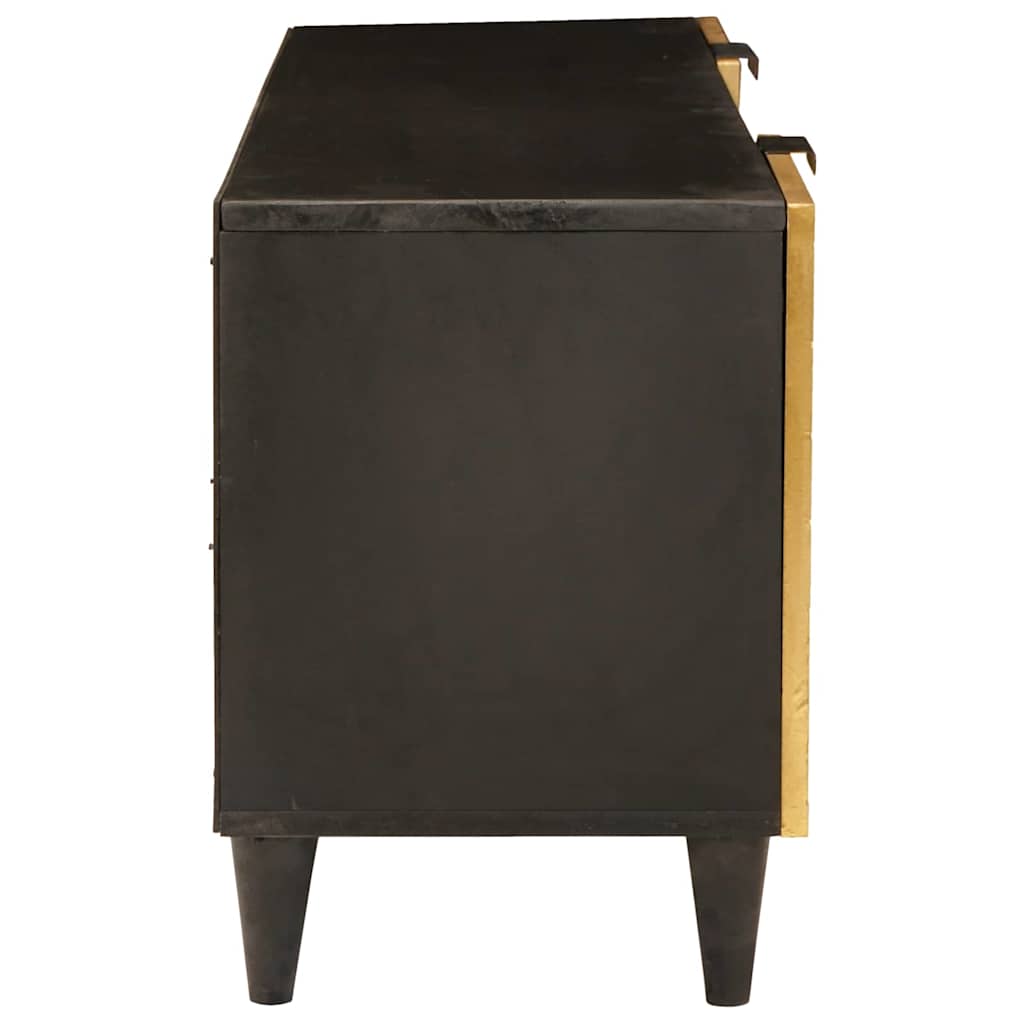 TV-Schränk Schwarz und Gold 105 x 33 x 46 cm Holzwerkstoff