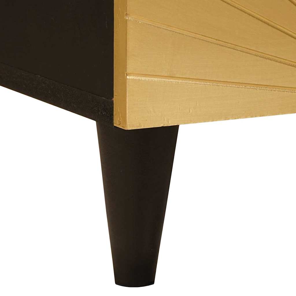 TV-Schränk Schwarz und Gold 70 x 33 x 46 cm Holzwerkstoff