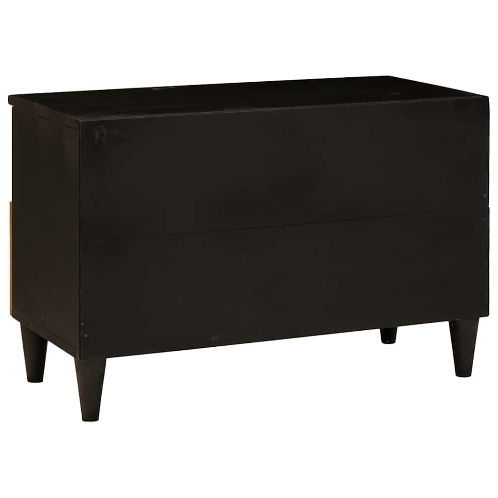 TV-Schränk Schwarz und Gold 70 x 33 x 46 cm Holzwerkstoff