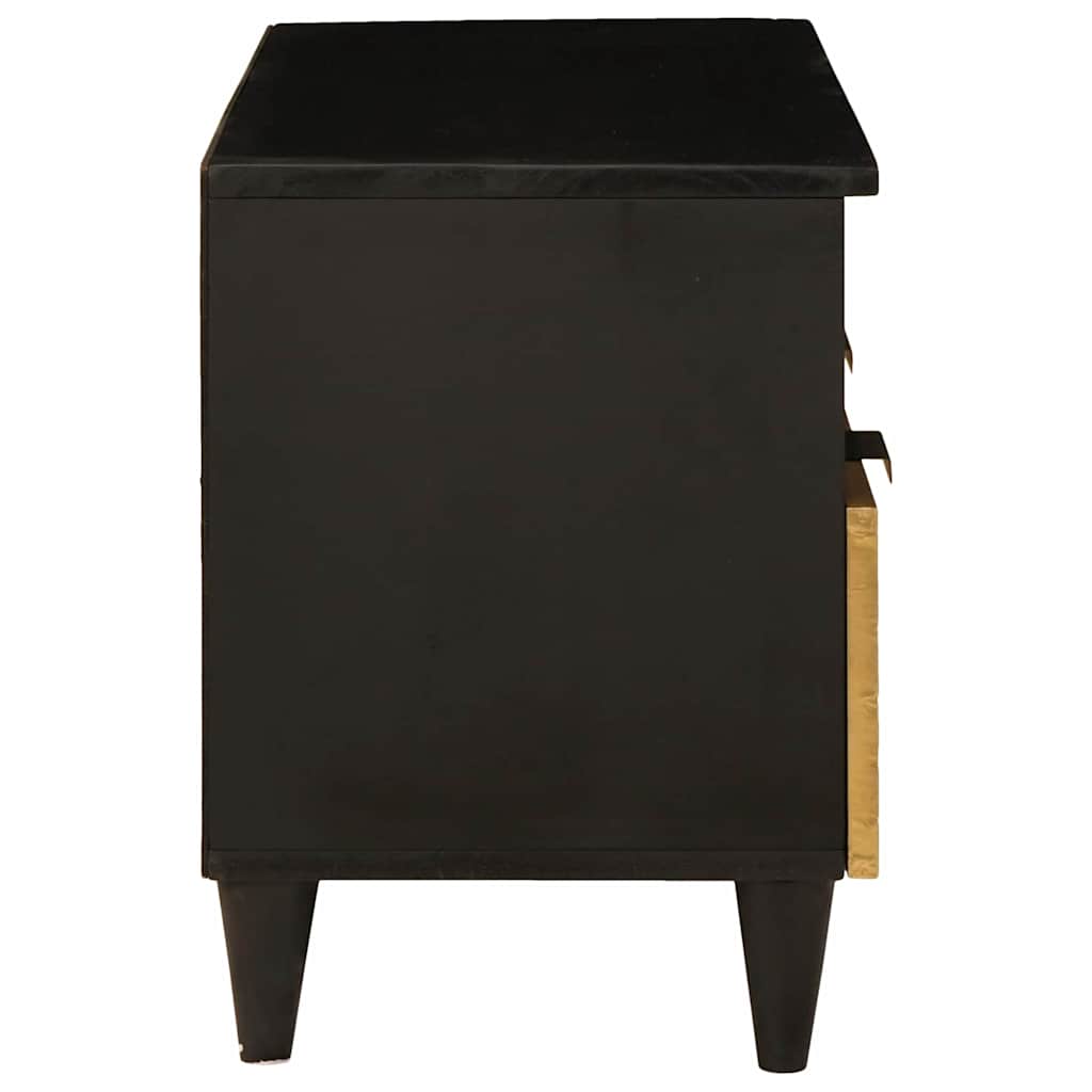 TV-Schränk Schwarz und Gold 70 x 33 x 46 cm Holzwerkstoff