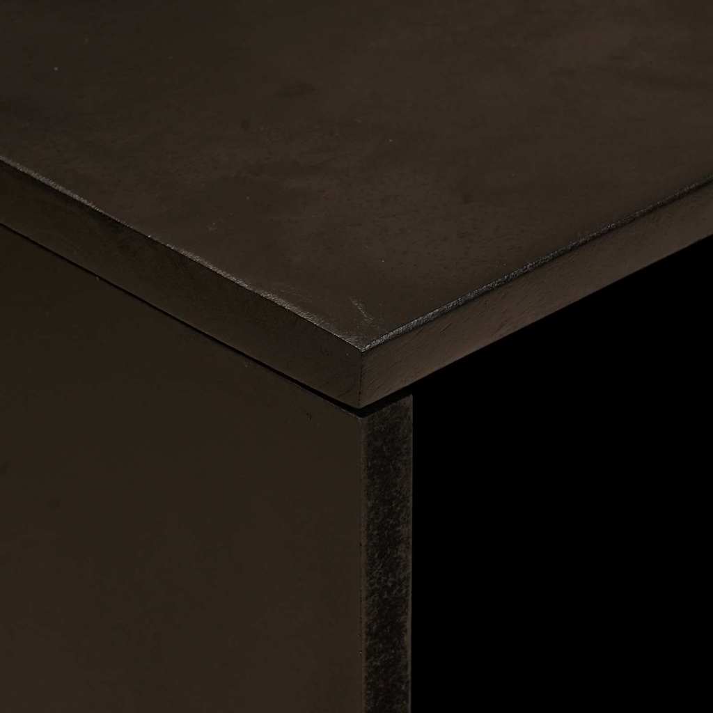 Nachttisch Schwarz und Gold 50 x 33 x 62 cm Holzwerkstoff