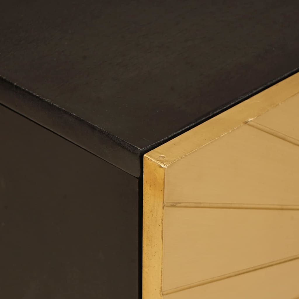 TV-Schränk Schwarz und Gold 105 x 33 x 46 cm Holzwerkstoff