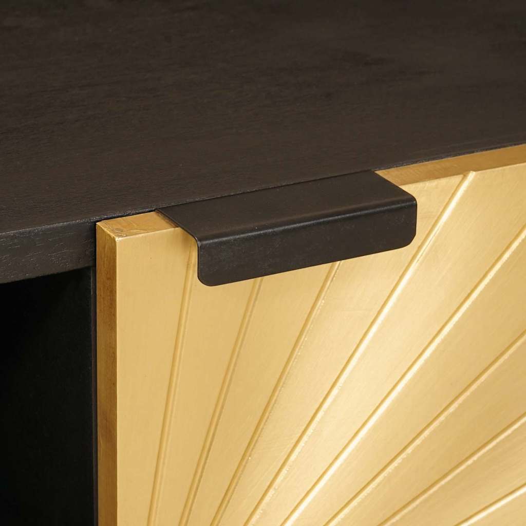 TV-Schränk Schwarz und Gold 105 x 33 x 46 cm Holzwerkstoff