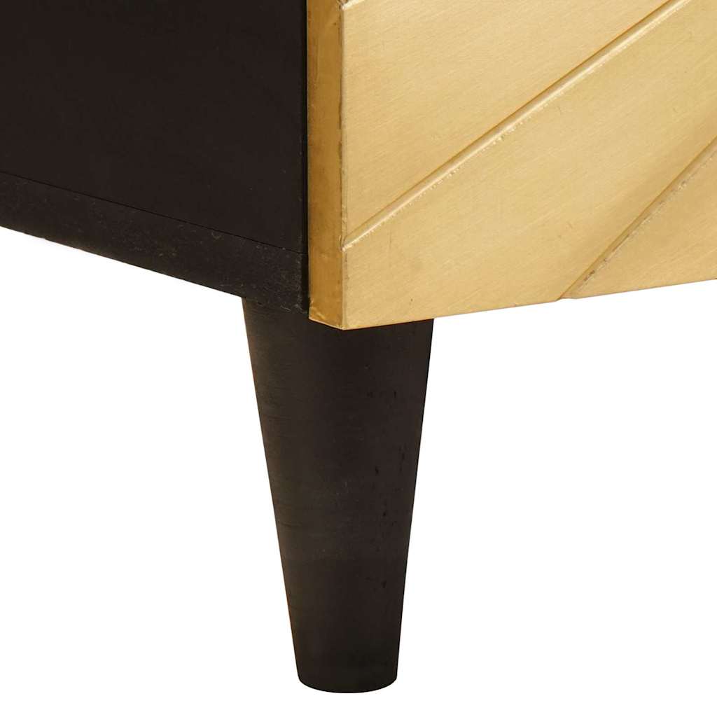 TV-Schränk Schwarz und Gold 105 x 33 x 46 cm Holzwerkstoff