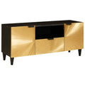 TV-Schränk Schwarz und Gold 105 x 33 x 46 cm Holzwerkstoff