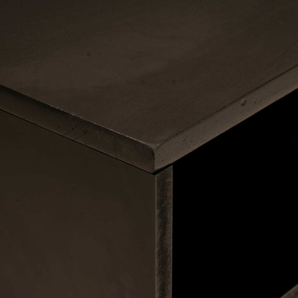 TV-Schränk Schwarz und Gold 80 x 33 x 46 cm Holzwerkstoff