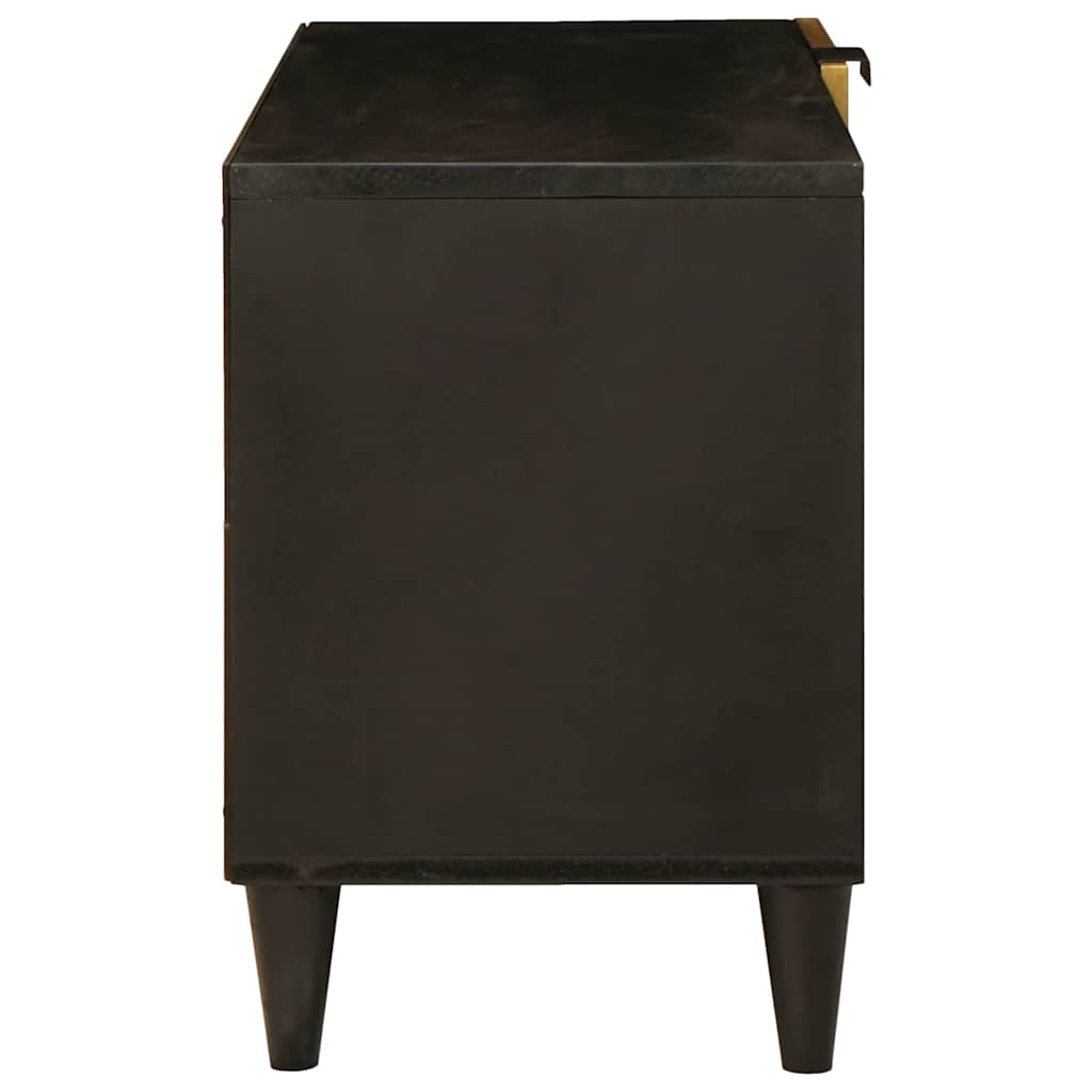 TV-Schränk Schwarz und Gold 80 x 33 x 46 cm Holzwerkstoff