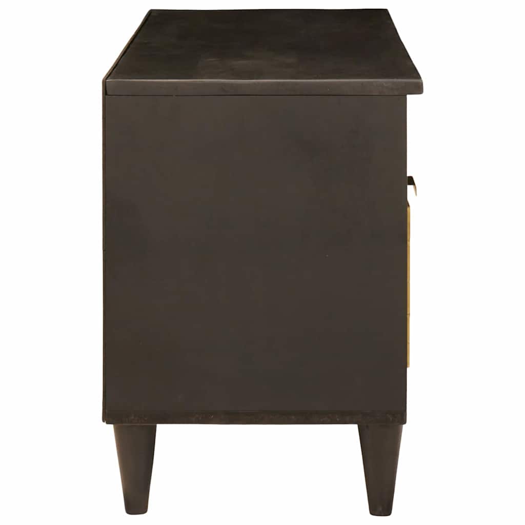 TV-Schränk Schwarz und Gold 100 x 33 x 46 cm Holzwerkstoff