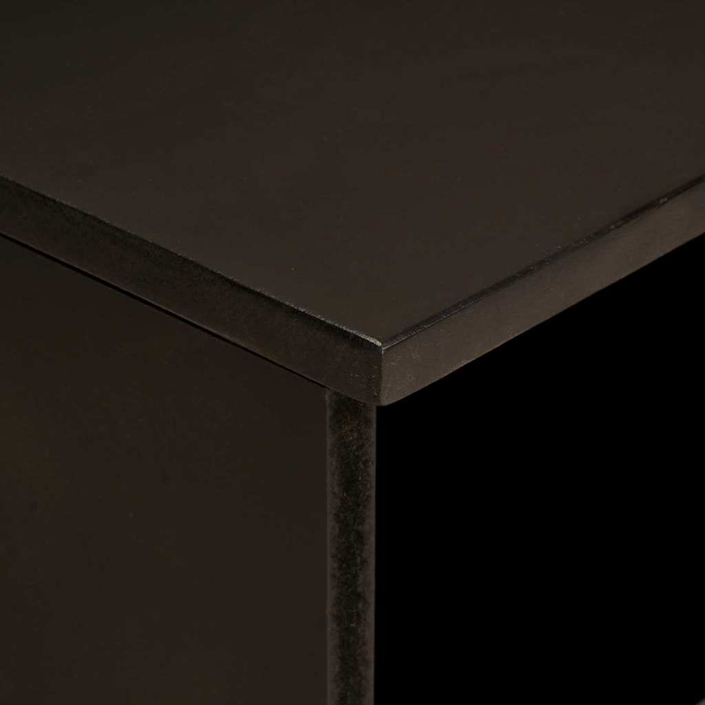 TV-Schränk Schwarz und Gold 80 x 33 x 46 cm Holzwerkstoff