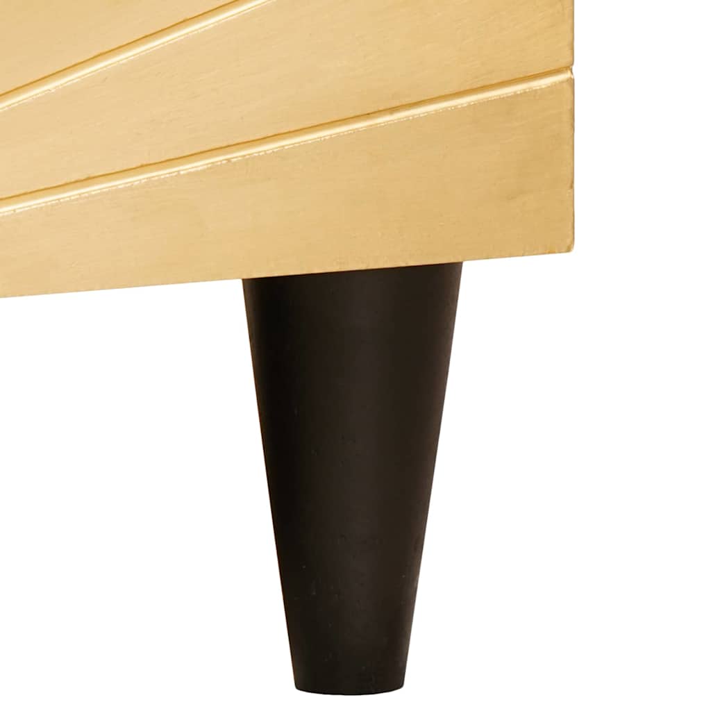 TV-Schränk Schwarz und Gold 80 x 33 x 46 cm Holzwerkstoff