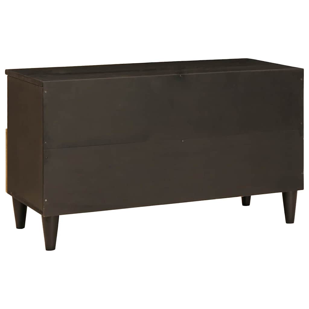 TV-Schränk Schwarz und Gold 80 x 33 x 46 cm Holzwerkstoff