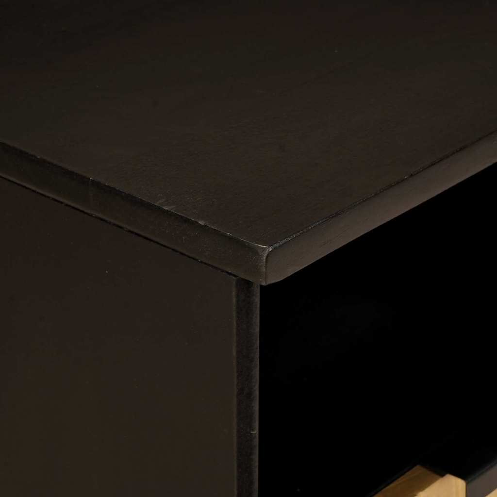 TV-Schränk Schwarz und Gold 100 x 33 x 46 cm Holzwerkstoff