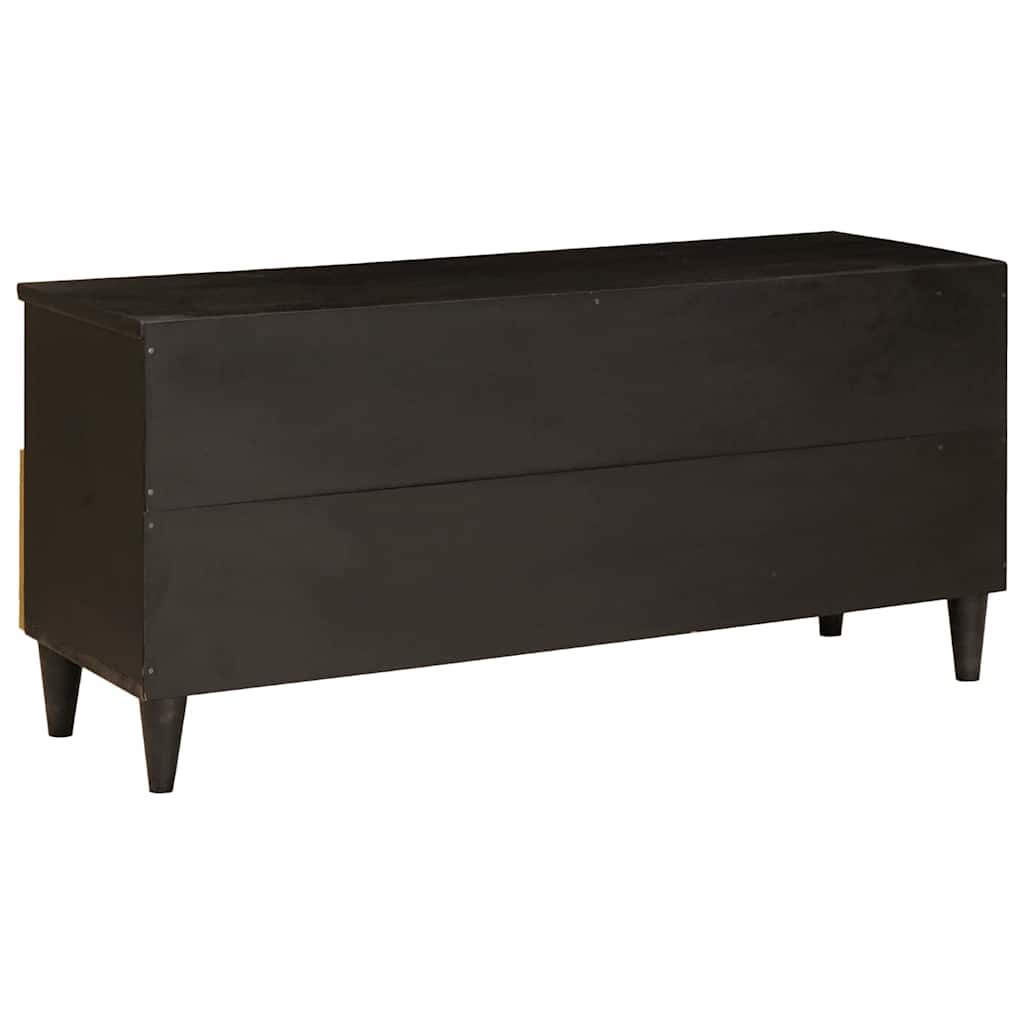 TV-Schränk Schwarz und Gold 100 x 33 x 46 cm Holzwerkstoff